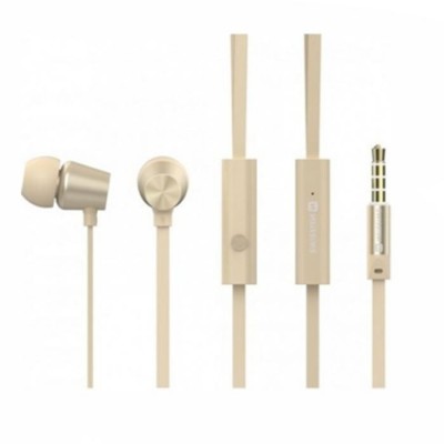 Casti in-ear cu fir Swissten ys500 dinamic, microfon, jack 3.5 mm, auriu