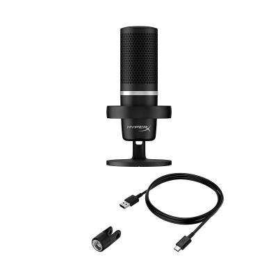 Microfon hp hyperx duocast cardioid rgb usb negru