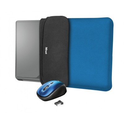 Husa laptop trust yvo 2-in-1 set: reversible laptop sleeve and