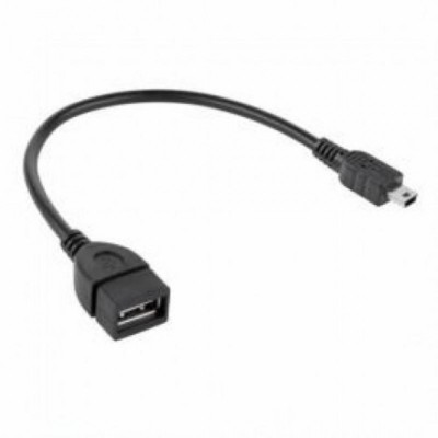 Cablu transfer Gembird A-OTG-AFBM-002, USB MINI BM, 15 cm, negru