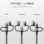 Cablu incarcare trust keyla extra-strong 3-in-1 usb cable 1m  specifications