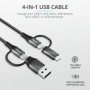 Cablu incarcare trust keyla extra-strong 4-in-1 usb cable 1m  specifications