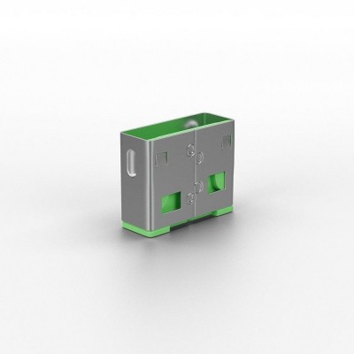 Lindy 10 usb port locks green no key blocator porturi