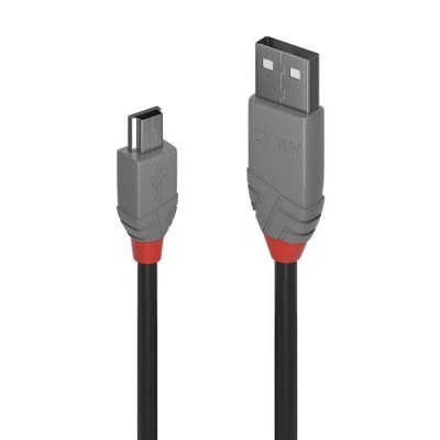 Cablu lindy 0.5m usb 2.0 type a to mini-b anthra