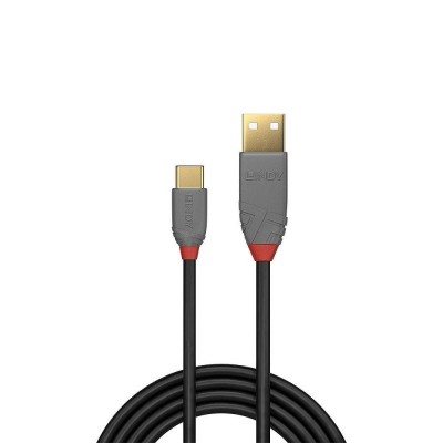 Cablu lindy 2m usb 2.0 type a to c anthra