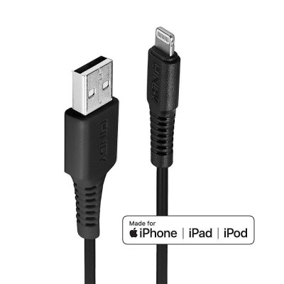 Cablu lindy 3m usb a 2.0 to lightning negru