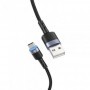 Cablu tellur usb to type-c cu led 3a nailon 1.2m