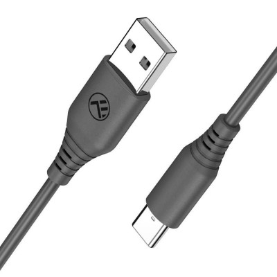 Cablu silicon tellur usb to type-c 3a 1m negru