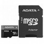 Micro secure digital card adata 64gb ausdx64guicl10-ra1 clasa 10 adaptor