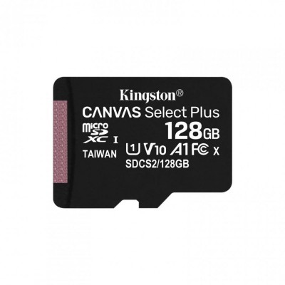 Microsd kingston 128gb select plus clasa 10 uhs-i performance r: