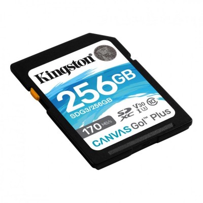 Sd card kingston 256gb canvas go plus clasa 10 uhs-i