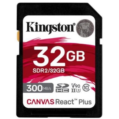 Sd card kingston 32gb canvas react plus sdhc card