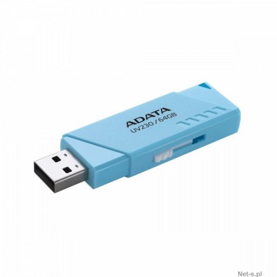 Usb flash drive adata 64gb uv230 blue retail usb-a 2.0