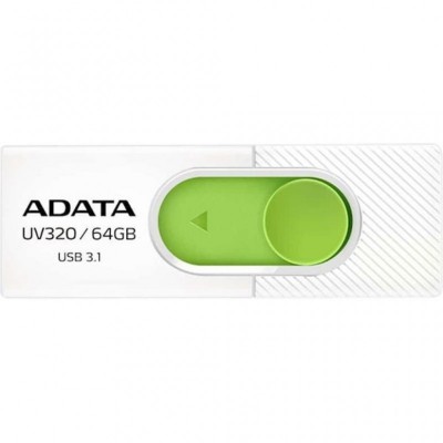 Usb flash drive adata uv320 64gb white/green retail usb 3.1