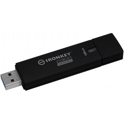 Usb flash drive kingston 16gb ironkey d300 managed encrypted usb