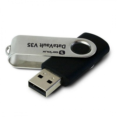 Usb flash drive serioux 128gb datavault v35 usb 3.0 black