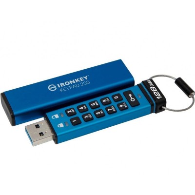 Usb flash drive kingston 128gb ironkey keypad 200 usb 3.2