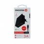 Swissten, set incarcator si cablu type-c,  2 x usb-a, suport telefon, negru