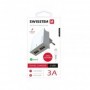 Swissten, set incarcator si cablu usb-lightning,  2 x usb-a, suport telefon, alb