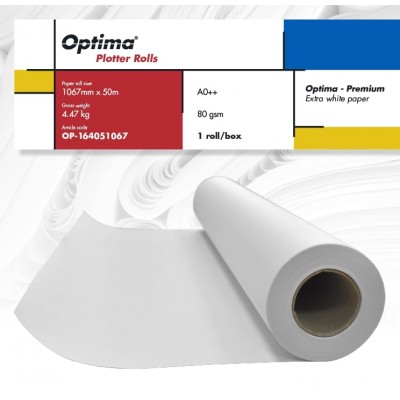 Rola Hârtie Plotter A0++ Optima Premium - 80gr