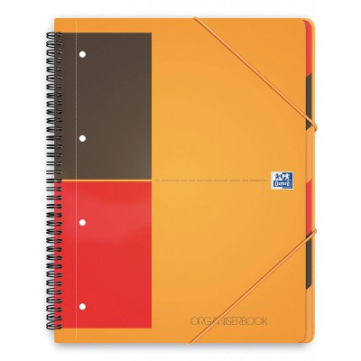 Caiet cu spirala A4+, OXFORD Int. Organiserbook, 80 file-80g/mp, Scribzee, 4 perf, coperta PP, dictando