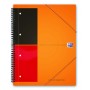 Caiet cu spirala A5+, OXFORD Int. Meetingbook, 80 file-80g/mp, Scribzee, 10 perf, coperta PP, dictando