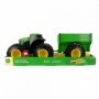 Tractor John Deere, 8 inch, Monster Treads cu remorca