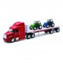 Camion diecast Peterbilt 387 cu platforma si  2 tractoare