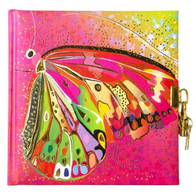 Jurnal lacatel Goldbuch Flower pink Butterfly 17x17 cm