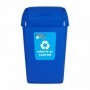 Cos menajer, pentru reciclare hartie carton, 35 l, albastru