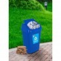 Cos menajer capac batant, pentru reciclare hartie carton, 35 l, albastru