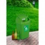 Cos menajer capac batant, pentru reciclare sticla, 35 l, verde