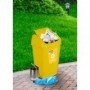 Cos menajer capac batant, pentru reciclare plastic metal, 35 l, galben