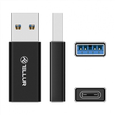 Adaptor usb-a la usb-c tellur 3a viteze de transfer de