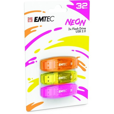 Usb 32gb c410 usb 2.0 emtec pack of 3