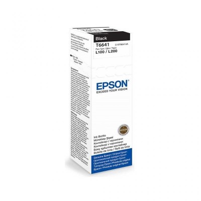 Cartus cerneala epson t6641 black capacitate 70ml pentru echipamente ciss