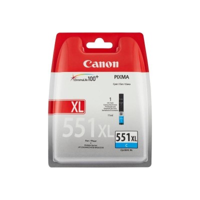 Cartus cerneala canon cli-551xl cyan capacitate 11ml pentru canon pixma