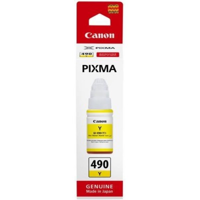 Cartus cerneala canon gi-490 y yellow capacitate 70ml pentru echipamente