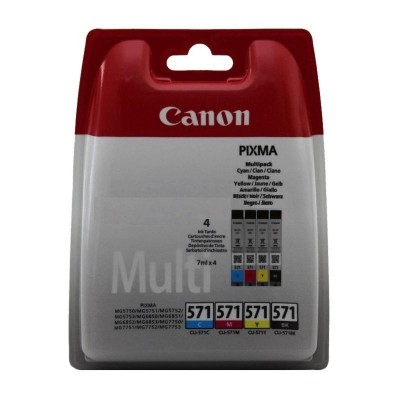 Cartus cerneala canon cli-571multi multipack (cyanmagentayellowblack) pentru canon pixma mg6850/mg6851