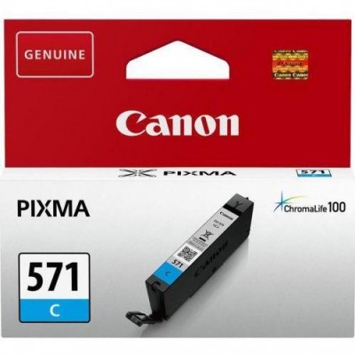 Cartus cerneala canon cli-571c cyan capacitate 7ml pentru canon pixma