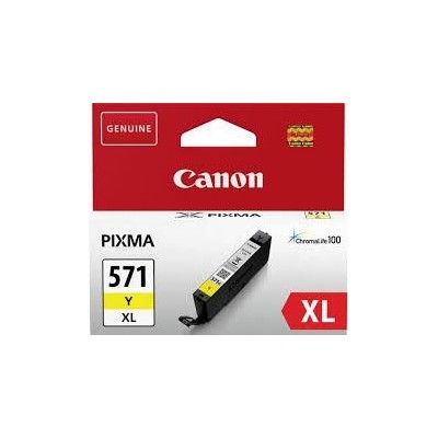 Cartus cerneala canon cli-571xl yellow capacitate 11ml pentru canon pixma