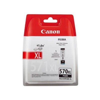 Cartus cerneala canon pgi-570xl pgbk pigment black capacitate 22ml pentru