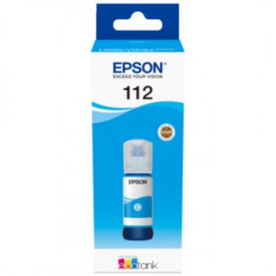 Cartus cerneala epson 112 ecotank  pigment cyan capacitate 70ml pentru