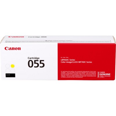 Toner canon crg055y yellow capacitate 2.1k pagini pentru lbp66x mf74x.