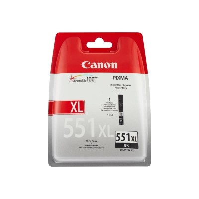 Cartus cerneala canon cli-551xl black capacitate 11ml pentru canon pixma