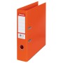 Biblioraft plastifiat PP Esselte No.1 Power, 75 mm, format A4, FSC, capacitate 500 coli, portocaliu