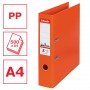 Biblioraft plastifiat PP Esselte No.1 Power, 75 mm, format A4, FSC, capacitate 500 coli, portocaliu