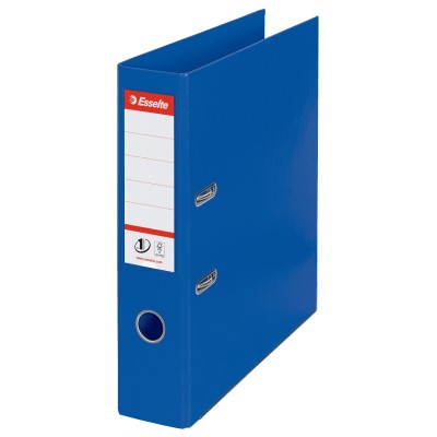 Biblioraft plastifiat PP Esselte No.1 Power, 75 mm, format A4, FSC, capacitate 500 coli, albastru